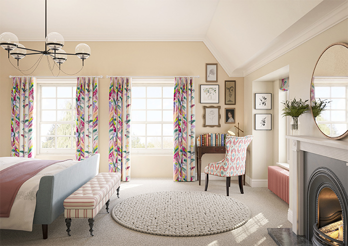 Palm Springs, Peach Stripe - Made To Measure Curtains - Image 14